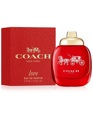 NEW Coach LOVE Eau de Parfum Deluxe Mini 0.15 fl oz 4.5 ml + Pouch