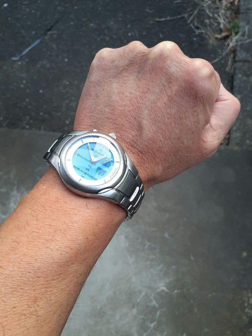 FOSSIL BIG TIC watch MATRIX 40mm Silver color No accessories