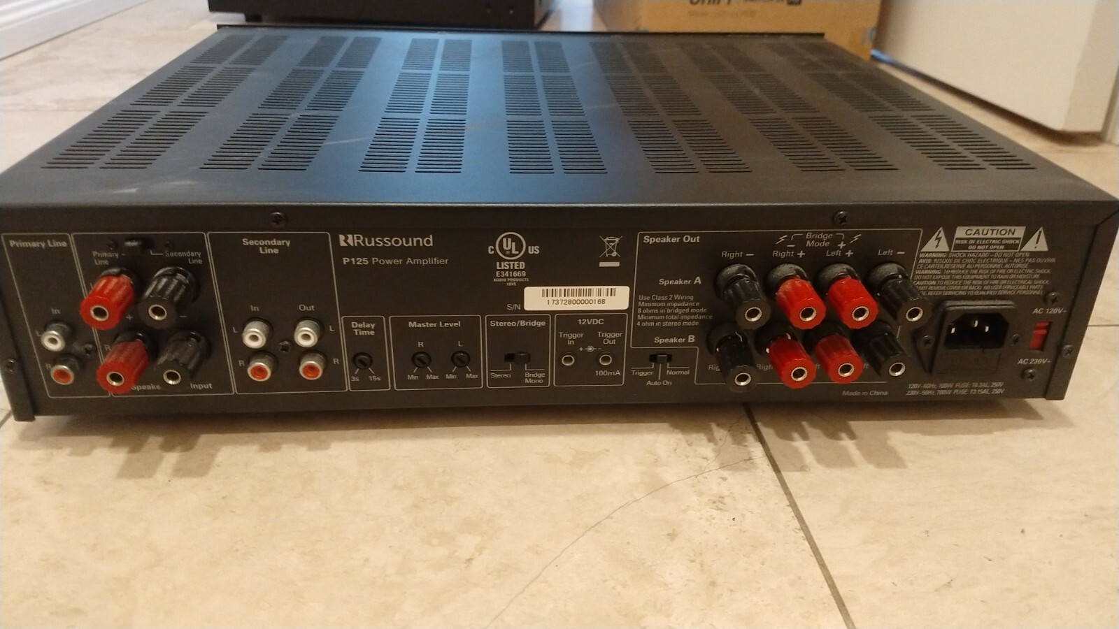 Russound P125 125 watt per channel 250W 2Channel Dual Source