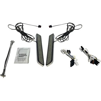 Horquilla delantera LED Custom Dynamics Lightz lente de humo cromada Harley FLH/T 14-Up Foto 2 de 4