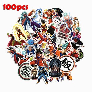 New-100Pcs-Anime-Dragon-Ball-Z-Super-Saiyan-Goku-Stickers-Decal-For-Laptop-Phone