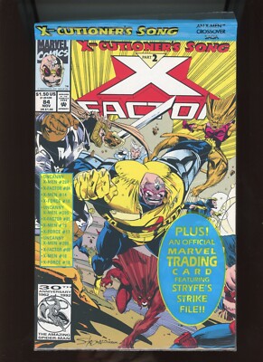 1992 Marvel,'' X-Factor '' # 84, Key, X-Cutioner's Song Pt. 2, Poly-Bag, NM, BX103