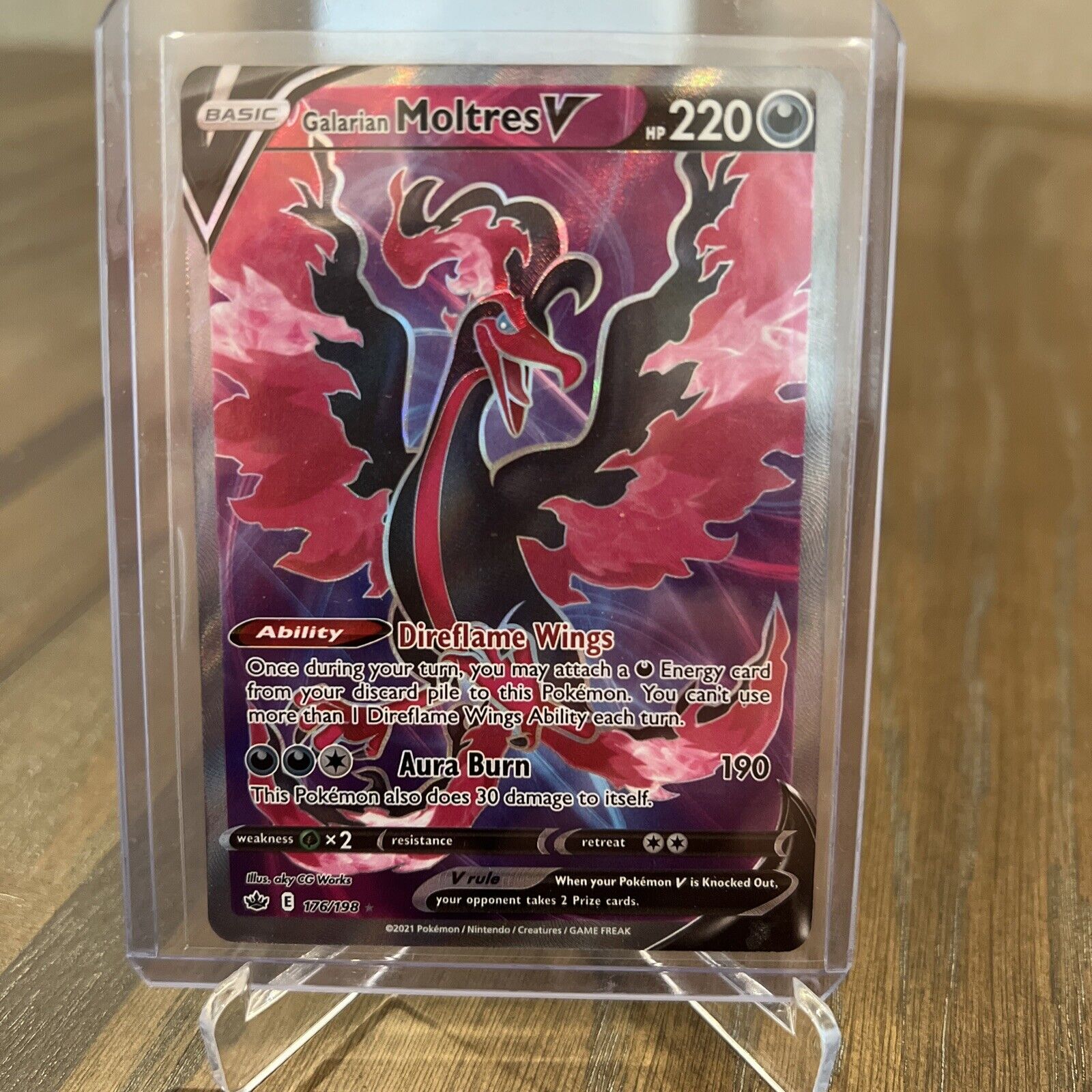 MOLTRES DI GALAR V 176/198 • Full Art • Ice Kingdom SWSH6 ITALIAN POKEMON