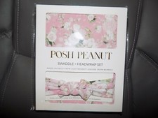 POSH PEANUT EMMA SWADDLE AND HEADWRAP SET NEW