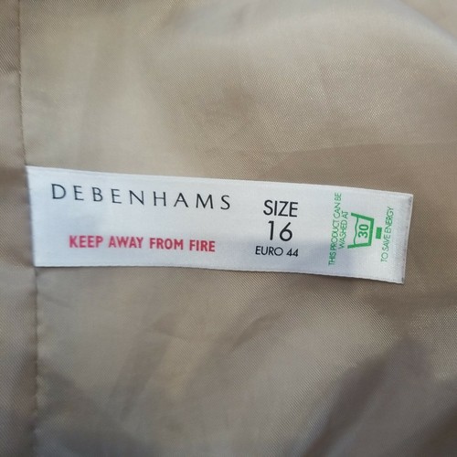 Giacca cappotto cammello beige foderato leggero donna Debenhams Classics taglia UK 16 - Foto 11 di 12