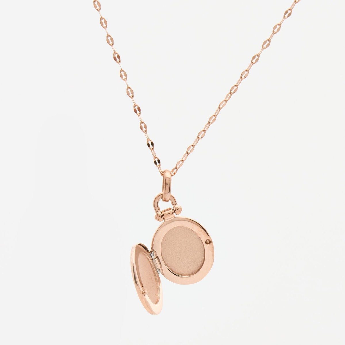 Fossil Sadie Locket Collection Rose Gold-Tone Chain Necklace JF04429791