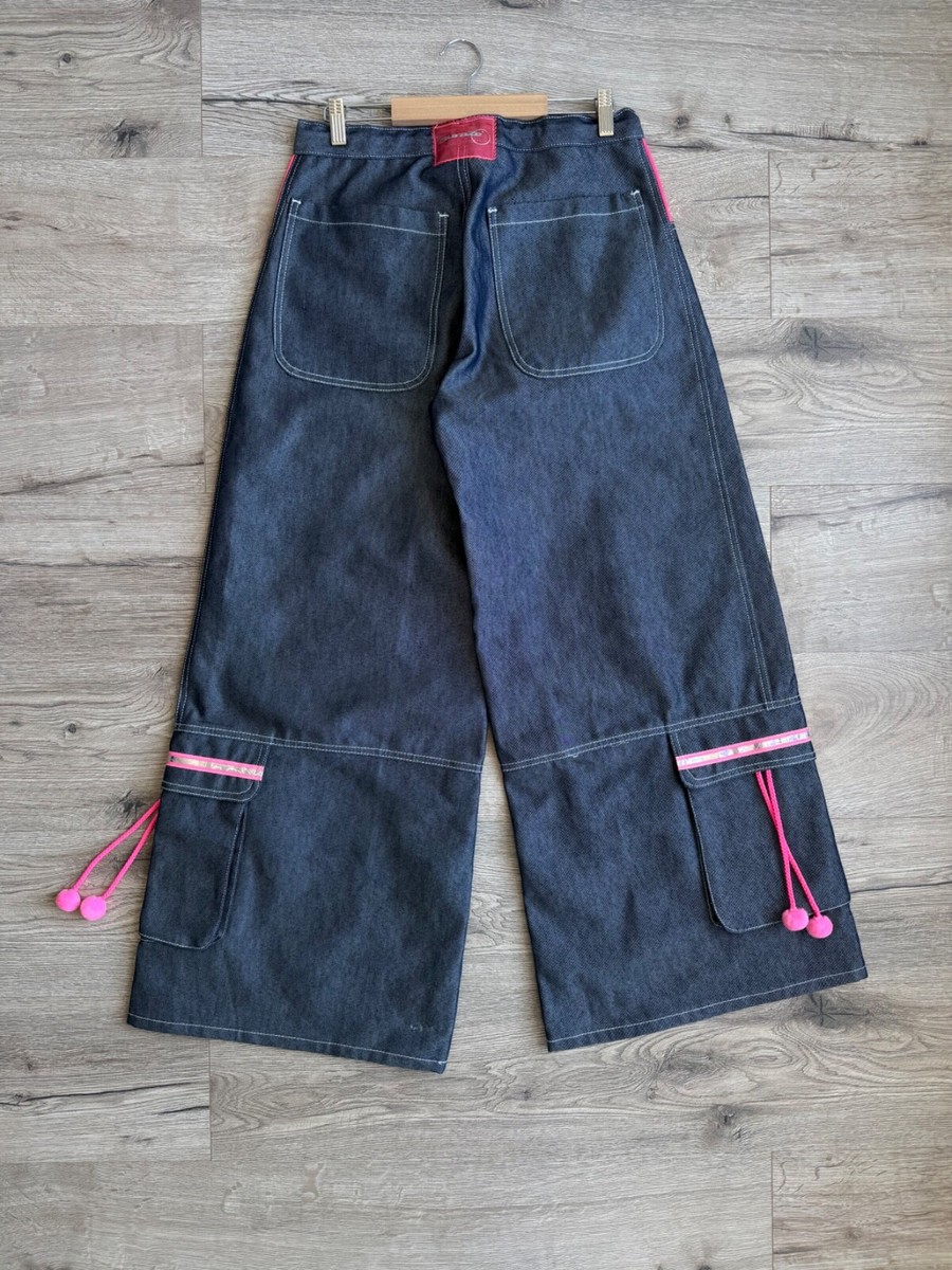 Auraze For Beau Baker 90s Rave Wide Leg Denim Pants Vintage | eBay