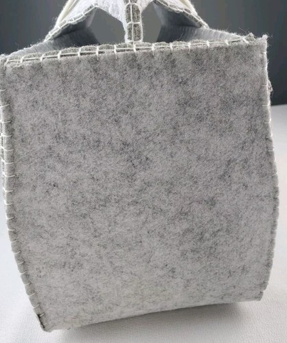 Elephant Felt Gray Bin 10x10x7 Inch Storage Toy Organization Container Basket - Picture 5 of 12
