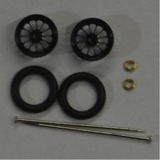 Pro Track Turbine Series Wheelie bar wheels, 3/8", Black