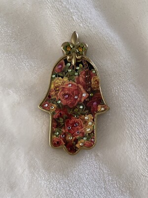 MICHAL NEGRIN ISRAEL COLORFUL ROSES HAMSA
