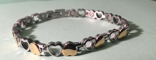 8.5" "SURGICAL STAINLESS STEEL MAGNETIC MAN BRACEELET SLIVER & GOLD (ADJUSTABLE - Picture 53 of 245