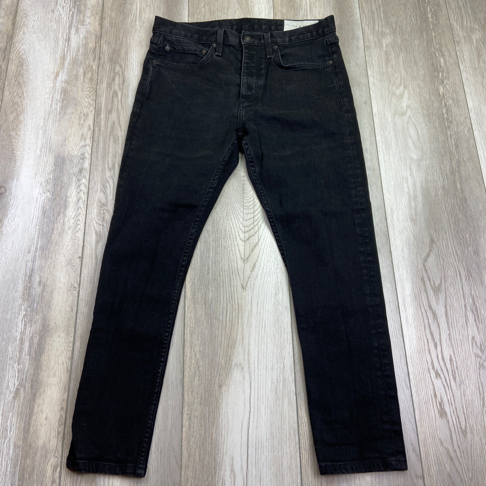 Rag & Bone Jeans Mens 32 Black Fit 1 Extra Slim Stretch Denim Casual