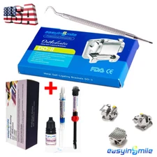  Dental Orthodontic Bonding Adhesive kit bracket Metal Self-ligating Mini Braces