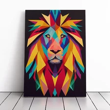 Lion Pop Art Canvas Wall Art Print Framed Picture Home Decor Living Room Bedroom
