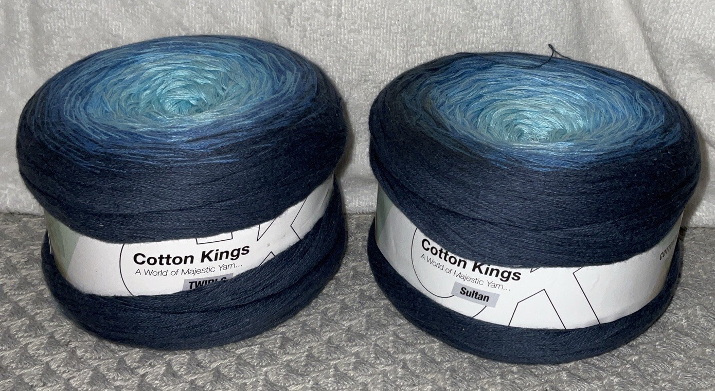 Brand New Cotton Kings Twirls Yarn Azurite (25) Set Of 2 eBay