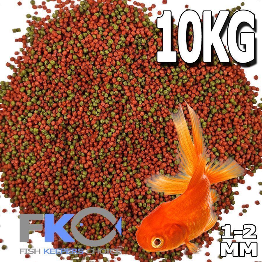 FKC Premium Bulk Goldfish Koi Tropical Floating Pond Fish Food Pellet 1-2mm 10Kg