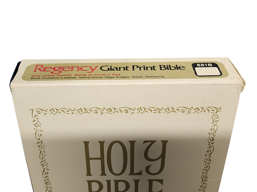 Regency KJV RIESENDRUCK Bibel 881B blau Kunstleder Velva silberne Kanten Sta - Bild 3 von 4