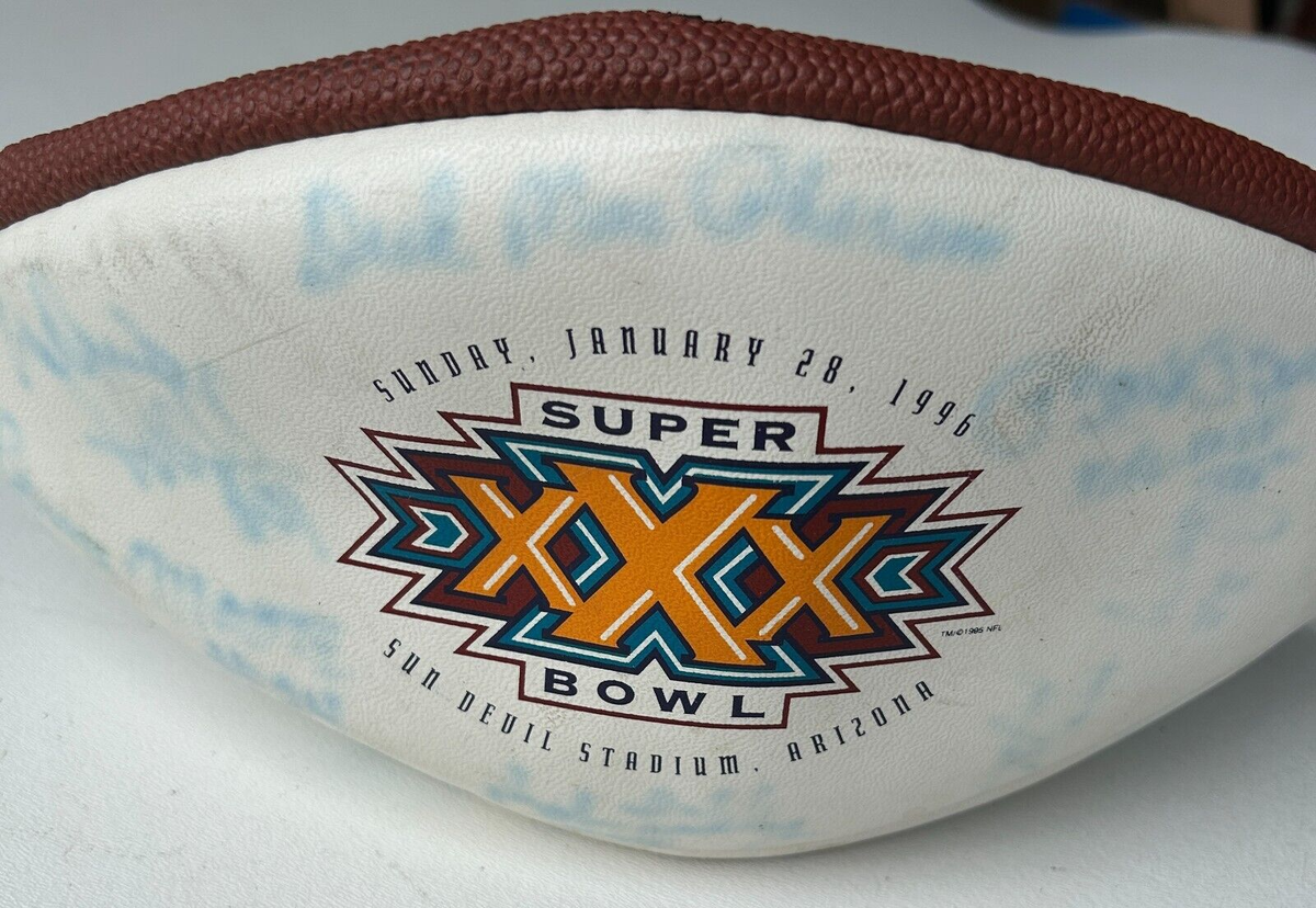 SUPER BOWL XXX AUTOGRAPHED FOOTBALL, HALL OF FAME SIGNATURES