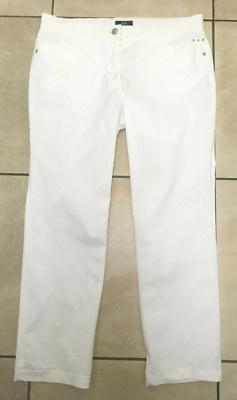 Walbusch Womens Lightweight Cotton Stretch Jeans Size 16 Uk Short NEW White