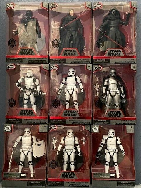 Star Wars Disney Store ELITE Series Lot of 9 The Force Awakens BAD GUYS Kylo Ren