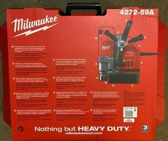Taladro Electromag MILWAUKEE 4272-59A 1-5/8" 220V-240V 13Amp (no funciona en EE. UU.) Foto 4 de 4