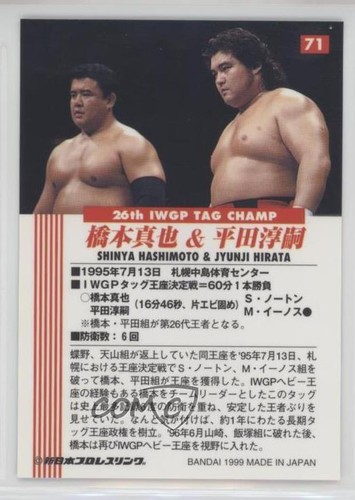 1999 Bandai New Japan Pro Wrestling Shinya Hashimoto Jyunji Hirata 71 Ebay
