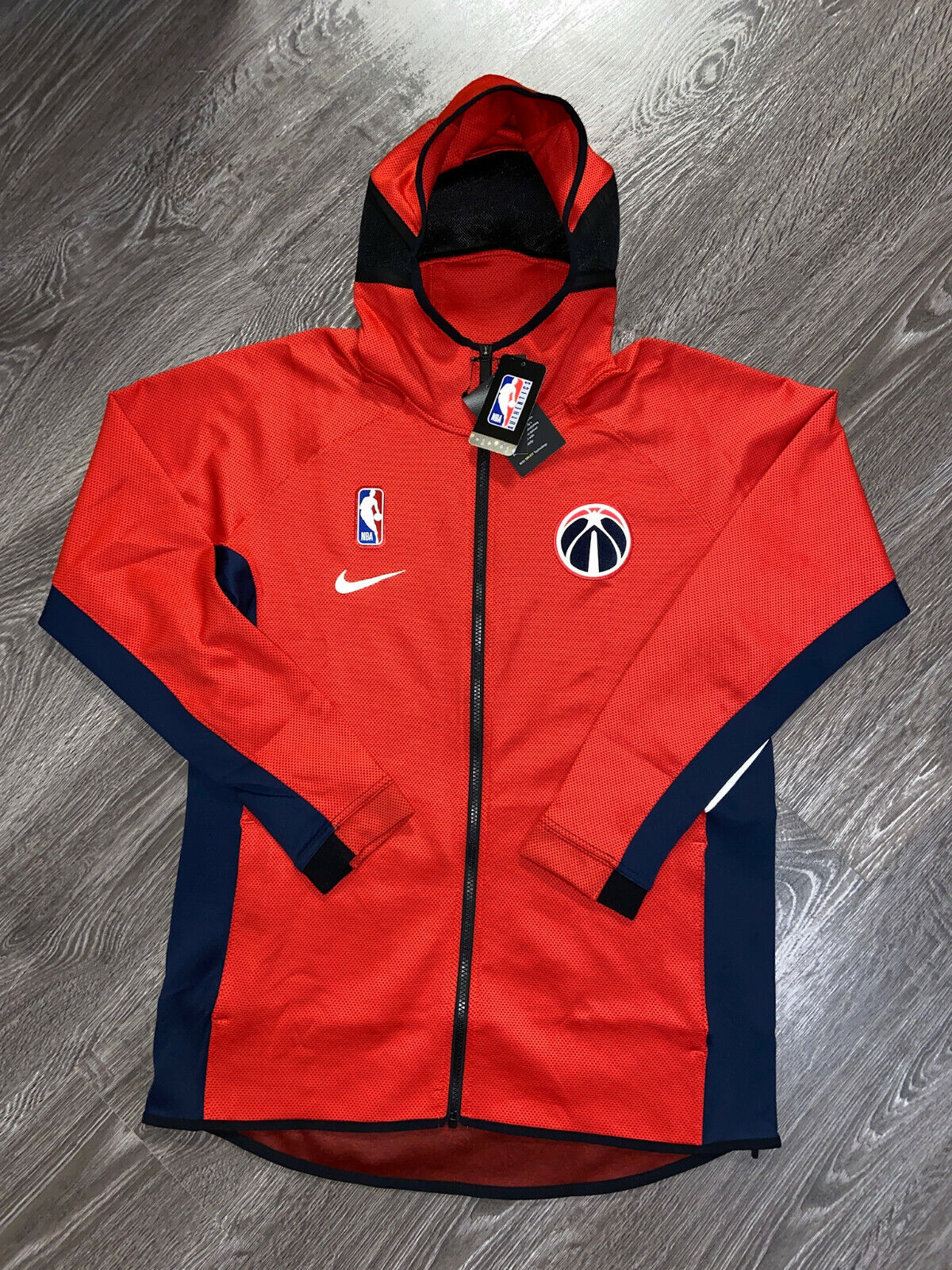 Nike NBA Washington Wizards Showtime Therma Flex Warm-Up Hoodie L