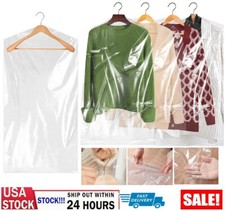 20  Clear Suit Cover Dust-proof Hanging Garment Storage Bag Dress Clothes Coat