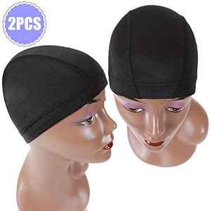2Pcs Dome Wig Cap for Wig Making, Black Mesh Dome Caps for ...