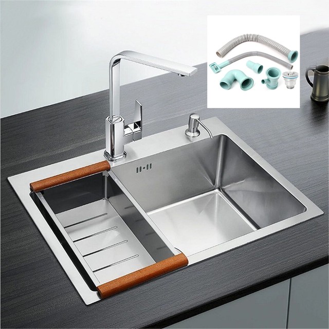 23 X27 Stainless Steel Handmade Top Mount Single Bowl Basin