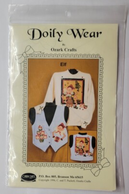 Doily Wear by Ozark Crafts Sweatshirt Applique Pattern #836 Elf