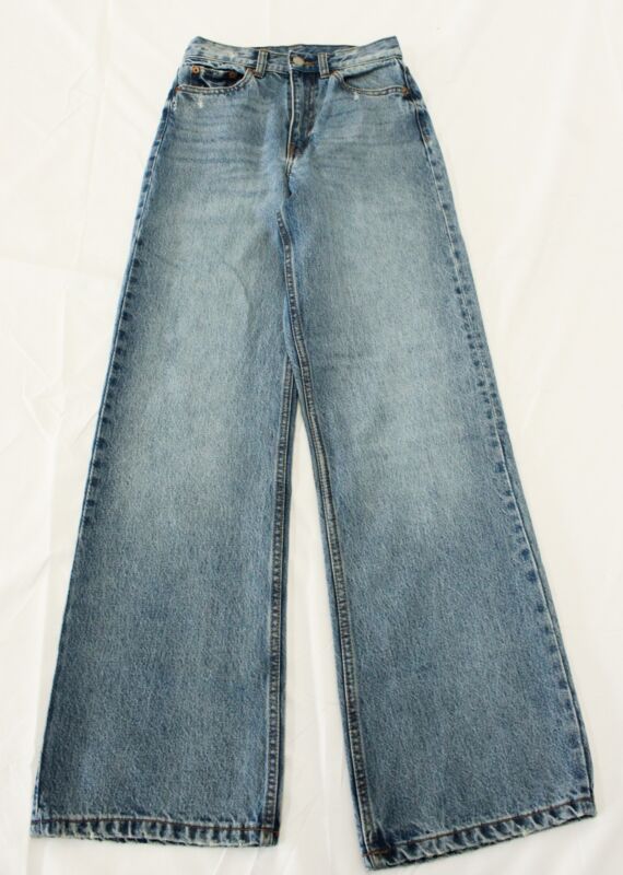 Dr Denim Women's High Waist Straight Echo Jeans EG7 Blue Jay Size 25x32 NWT