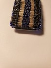 Vintage Native American Beaded Beadwork Barrette Clip Blue Black Clear  — photo 3