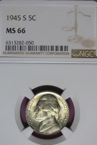 1945 - S NGC MS66 JEFFERSON NICKEL!!  #B46033