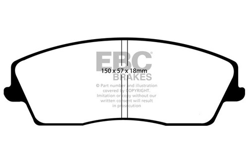 DP41723R Pastillas de freno YELLOWSTUFF EBC Frenos para Chrysler USA 300C Dod... - Imagen 2 de 2