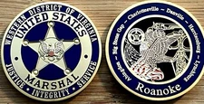 US Marshals Service - WDofVA "Roanoke" GOLD version 1.75in challenge coin
