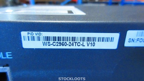 Cisco WS-C2960-24TC-L V10 Switch 24-Port 10/100 RJ-45 +2x combo GB SFP + RM EARS - Afbeelding 3 van 3