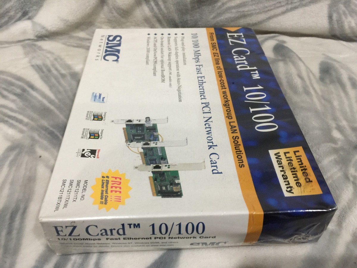 PC周辺機器 SMC - PCI FAST 10/100 ETHER SMC1211TX 1211TX SMC EZ Card 10/100 Mbps Ethernet PCI Network Card SMC 1211TX