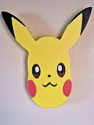Pikachu Gesicht 3D gedruckt Wandhalterung/Wandbild