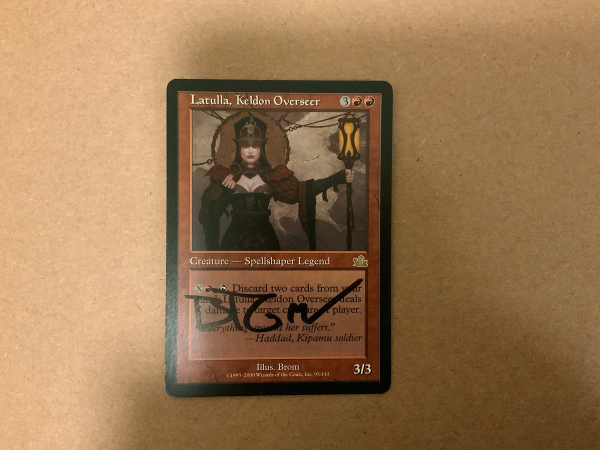 MTG Magic Latulla, Keldon Overseer Signed Artist Proof Sketch 
