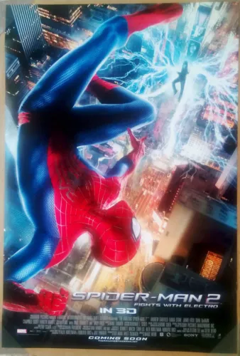 AMAZING SPIDER-MAN 2 MOVIE POSTER 2 Sided RARE ORIGINAL 27x40 ANDREW GARFIELD