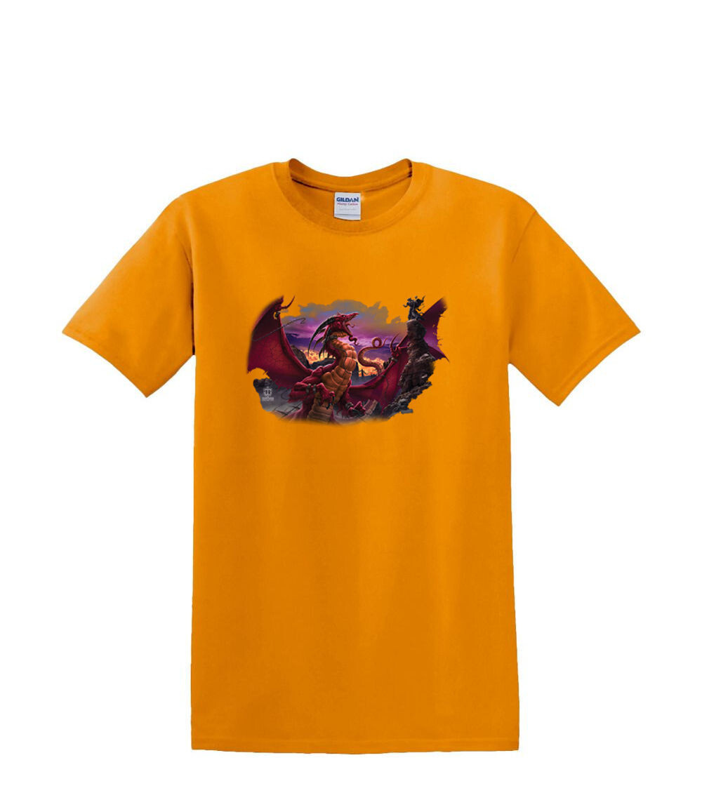 ALTRA t shirt dalla S alla 2xl 3xl DRAGO SCATENATO dnd dungen midevil divertente umorismo adulto