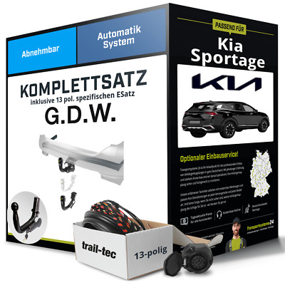 Für KIA Sportage NQ5 Anhängerkupplung abnehmbar +eSatz 13pol 09.2021-jetzt AHK