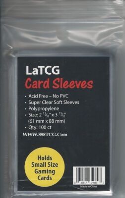LaTCG Clear YuGiOh/Vanguard Small Size Card Soft Penny Sleeves - 61 x 88 mm  | eBay