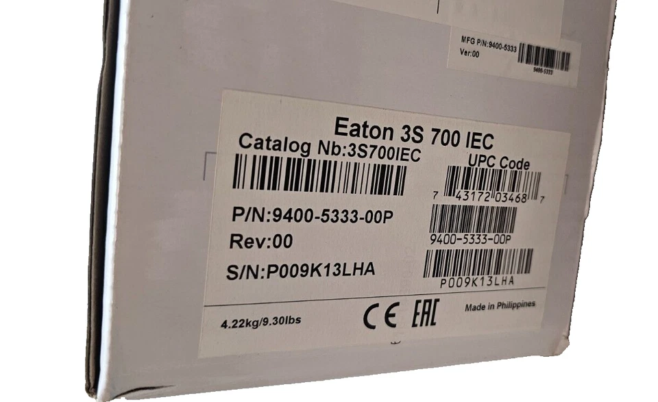 Eaton 3S (3S700IEC) 700VA 420W 230V Offline UPS Battery Backup w/ Surge Protect - Image 2 of 4