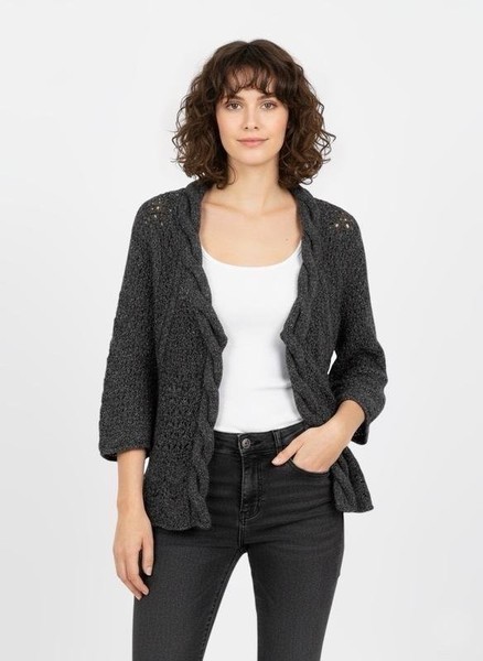 Women DKNY Sweater Charcoal Acrylic M