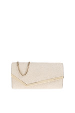 JIMMY CHOO Emmie Light Gold Clutch Bag New And Authentic
