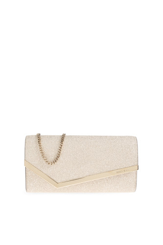 JIMMY CHOO Emmie Light Gold Clutch Bag New And Authentic