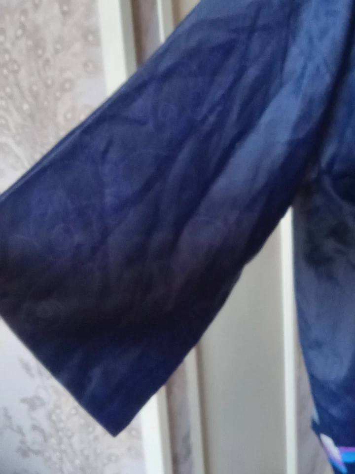 Vintage Marukyo Kimono Dragon Navy Blue Robe - Image 2 of 4