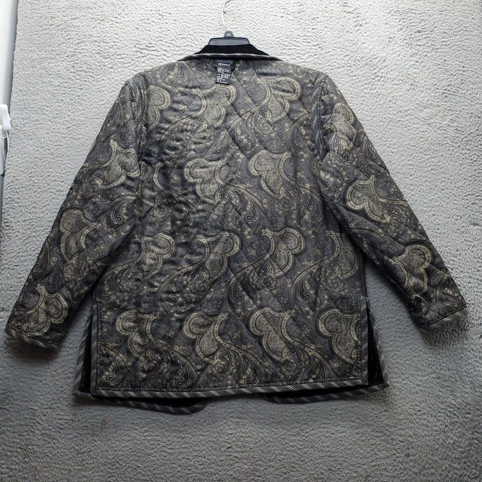 Koos of Course Reversible Blazer Jacket Womens M Multi Velour Single Breasted - Image 3 of 4